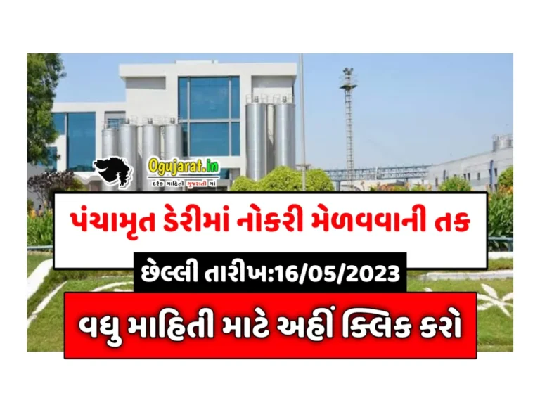 Panchamrut Dairy Recruitment 2023: પંચામૃત ડેરીમાં ભરતી
