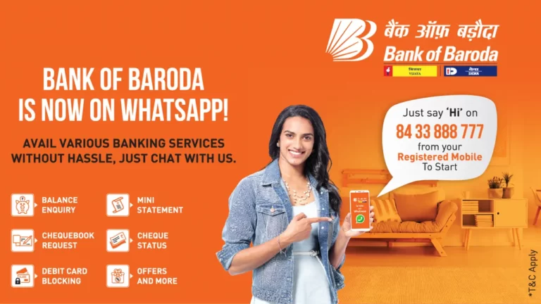 How to Check Bank Balance with Bank of Baroda WhatsApp Banking