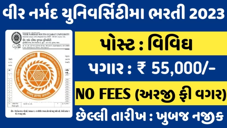 VNSGU Recruitment 2023: વીર નર્મદ દક્ષિણ ગુજરાત યુનિવર્સિટીમાં ભરતી