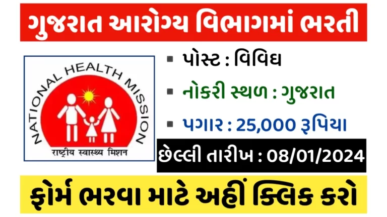 District Health Society Narmad Recruitment 2024